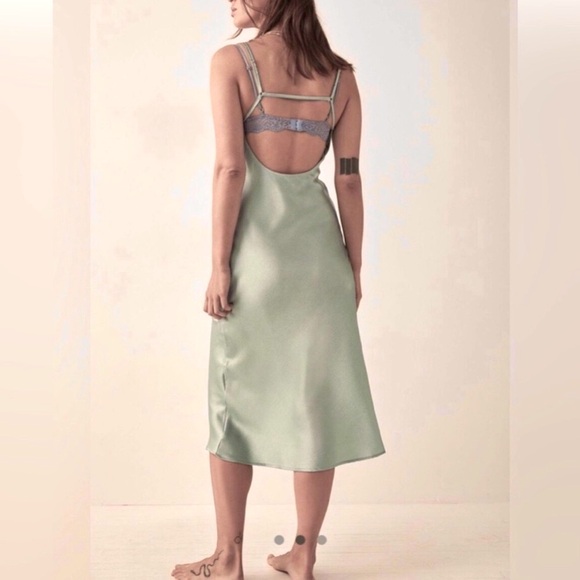 NWOT Free People Intimately Free Dimply Biased Slip Dress Mint Green Siz… - Picture 4 of 11